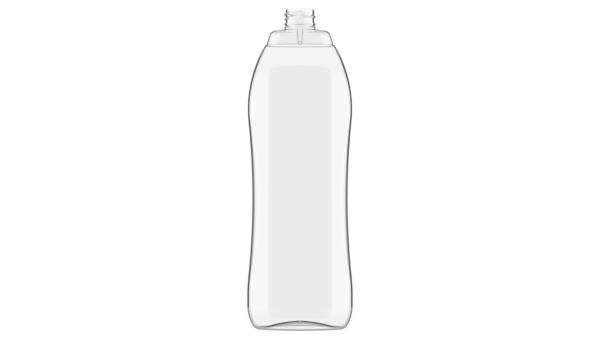 butelka PET plastikowa 1000ml owalna transparentna do żelu pod prysznic